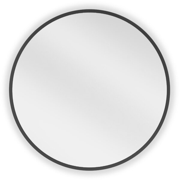 Mexen Loft, kulaté koupelnové zrcadlo 45 cm, barva rámu černá matná, 9850-045-045-000-70