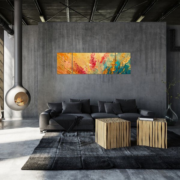 Obraz - Malba pole (170x50 cm)
