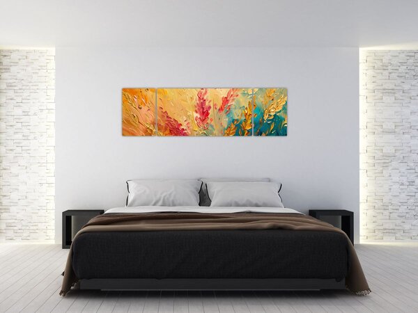 Obraz - Malba pole (170x50 cm)
