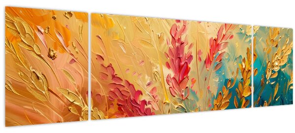 Obraz - Malba pole (170x50 cm)