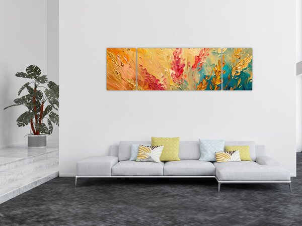 Obraz - Malba pole (170x50 cm)