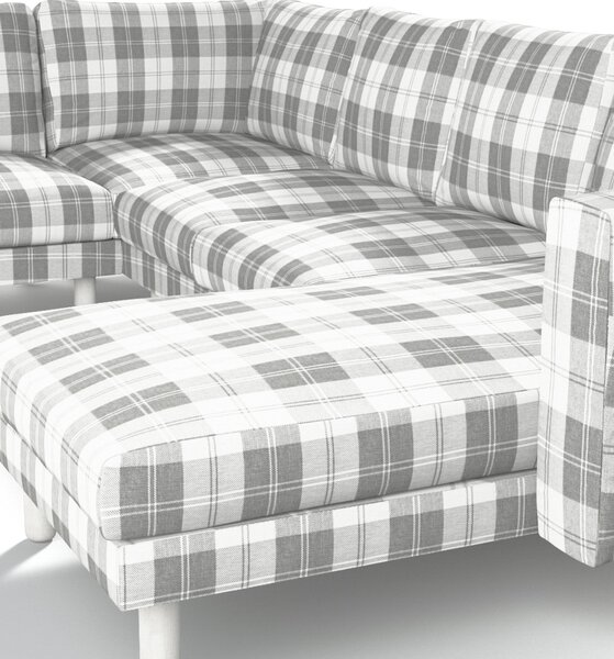 Potah na pohovku IKEA Norsborg rohová, 5-místná se šezlongem barva šedá látka pletený vzor, vzorované
