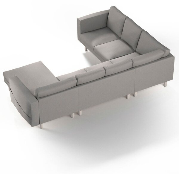 Potah na pohovku IKEA Norsborg rohová, 5-místná se šezlongem barva šedá látka pletený vzor