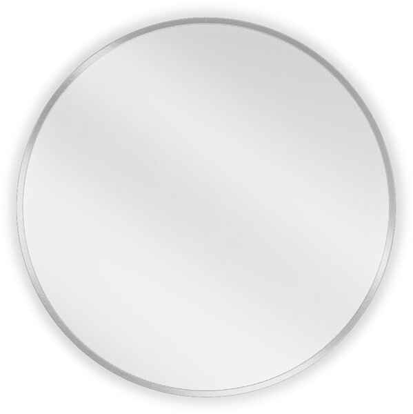 Mexen Loft, kulaté koupelnové zrcadlo 60 cm, barva rámu broušená ocel, 9850-060-060-000-10