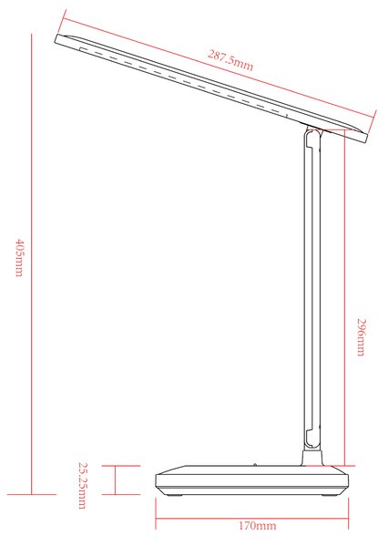 Stolní LED lampa LORNA černá
