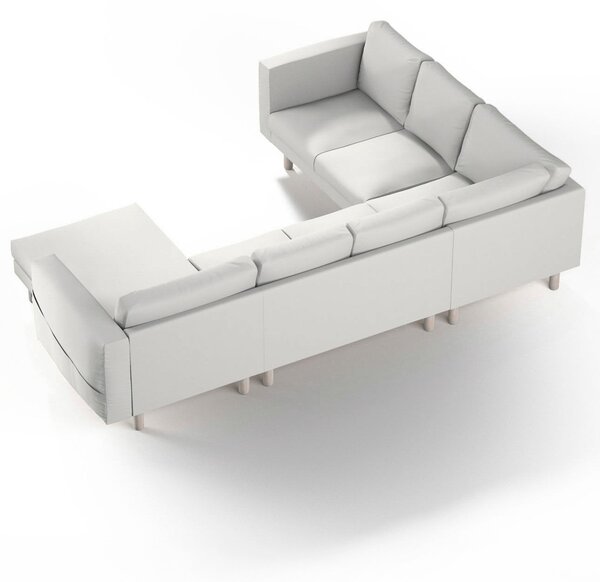 Potah na pohovku IKEA Norsborg rohová, 5-místná se šezlongem barva šedá látka pletený vzor