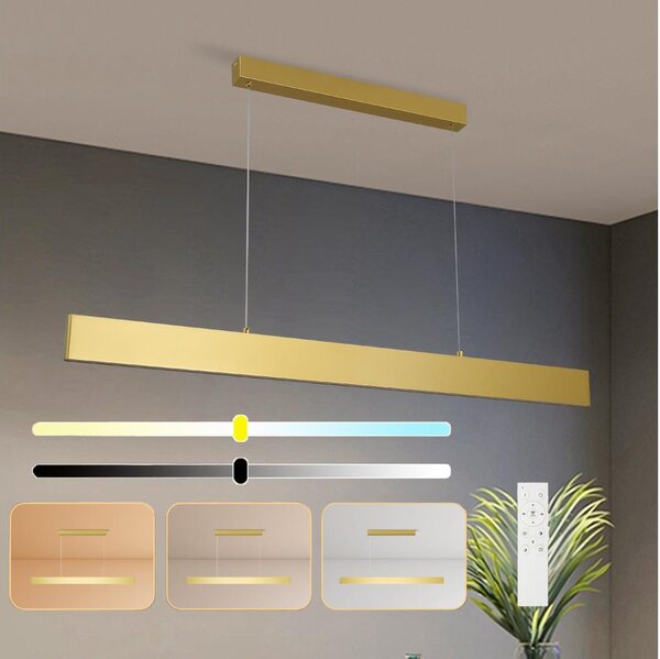 Brilagi - LED Stmív. lustr na lanku SLIMLINE LED/40W/230V 3000-6000K zlatá + DO