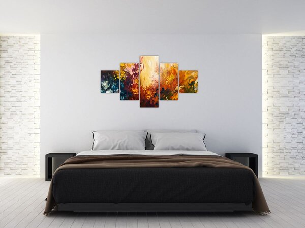 Obraz - Abstraktní malba květin (125x70 cm)