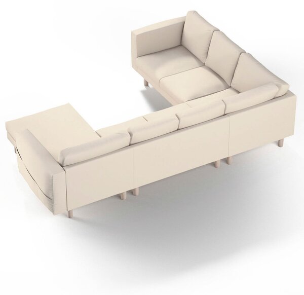 Potah na pohovku IKEA Norsborg rohová, 5-místná se šezlongem barva béžová látka pletený vzor