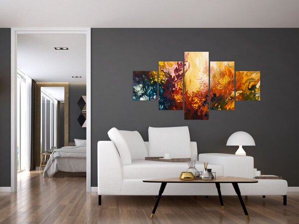 Obraz - Abstraktní malba květin (125x70 cm)