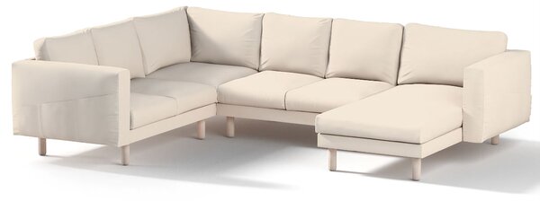 Potah na pohovku IKEA Norsborg rohová, 5-místná se šezlongem barva béžová látka pletený vzor