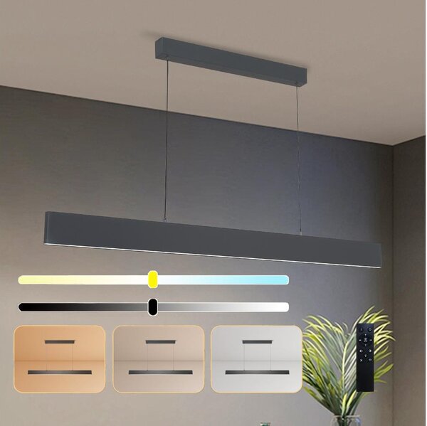 Brilagi - LED Stmív. lustr na lanku SLIMLINE LED/40W/230V 3000-6000K antracit+DO