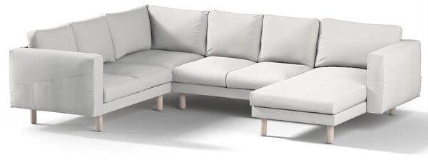 Potah na pohovku IKEA Norsborg rohová, 5-místná se šezlongem barva šedá látka pletený vzor
