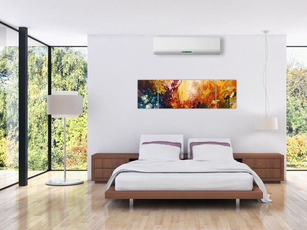 Obraz - Abstraktní malba květin (170x50 cm)