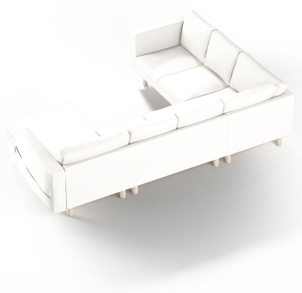 Potah na pohovku IKEA Norsborg rohová, 5-místná se šezlongem barva bílá