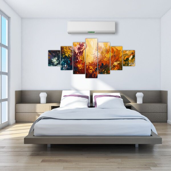 Obraz - Abstraktní malba květin (210x100 cm)