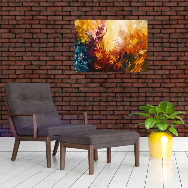 Obraz - Abstraktní malba květin (70x50 cm)