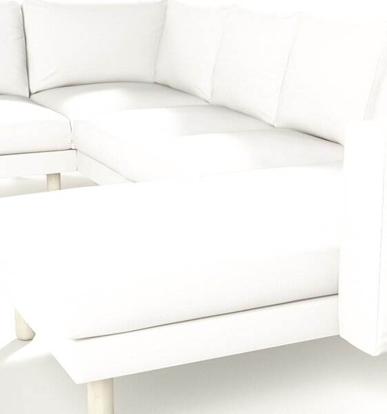 Potah na pohovku IKEA Norsborg rohová, 5-místná se šezlongem barva bílá