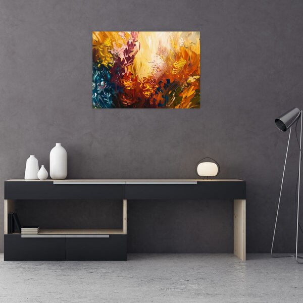 Obraz - Abstraktní malba květin (70x50 cm)