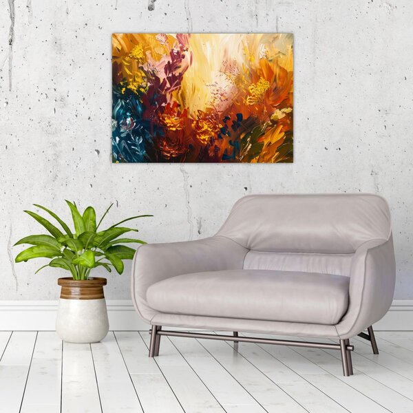 Obraz - Abstraktní malba květin (70x50 cm)