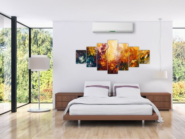 Obraz - Abstraktní malba květin (210x100 cm)