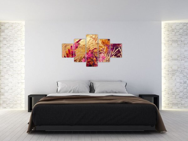 Obraz - Abstraktní malba květin II. (125x70 cm)