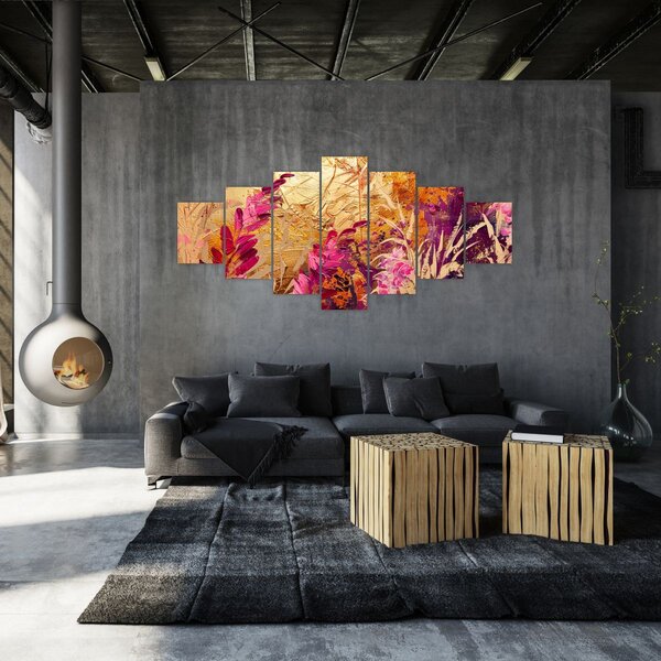 Obraz - Abstraktní malba květin II. (210x100 cm)