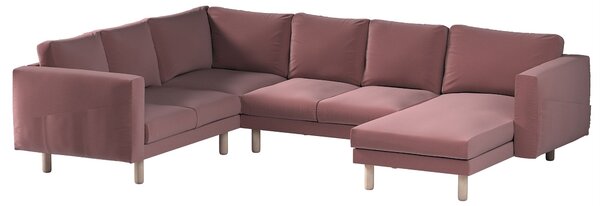 Potah na pohovku IKEA Norsborg rohová, 5-místná se šezlongem barva fialová látka sametová