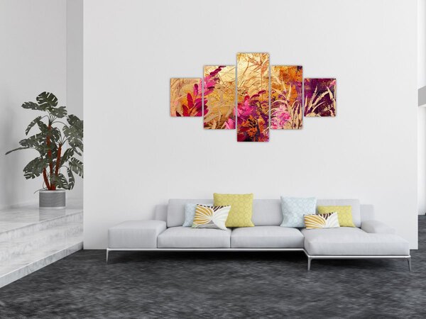 Obraz - Abstraktní malba květin II. (125x70 cm)