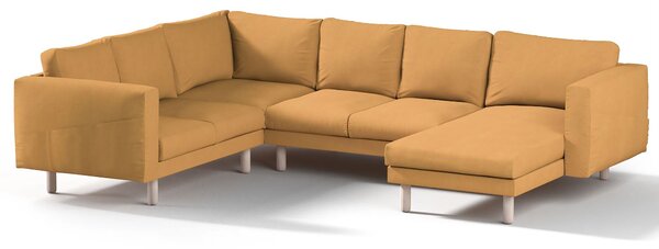 Potah na pohovku IKEA Norsborg rohová, 5-místná se šezlongem barva žlutá látka pletený vzor