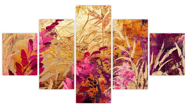 Obraz - Abstraktní malba květin II. (125x70 cm)