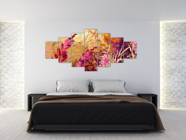 Obraz - Abstraktní malba květin II. (210x100 cm)