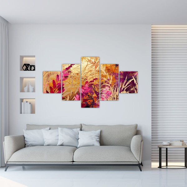 Obraz - Abstraktní malba květin II. (125x70 cm)