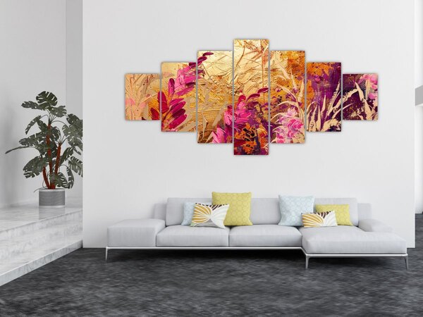 Obraz - Abstraktní malba květin II. (210x100 cm)