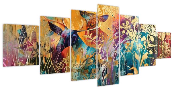 Obraz - Abstraktní malba přírody (210x100 cm)