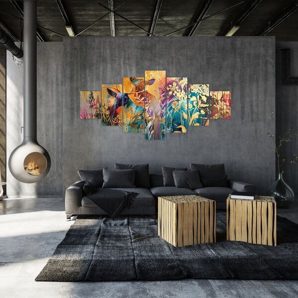 Obraz - Abstraktní malba přírody (210x100 cm)