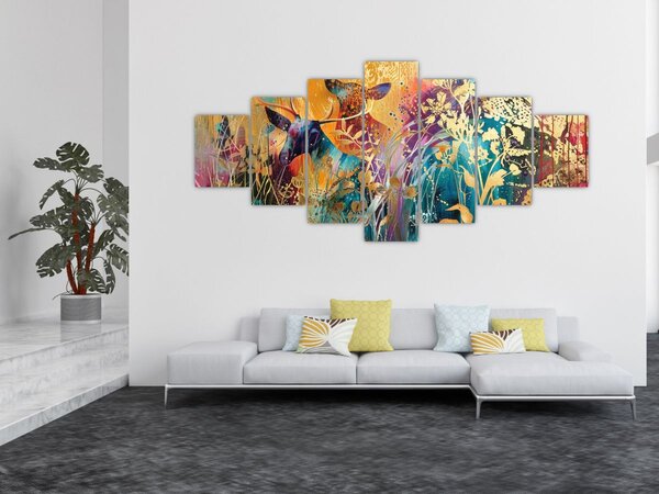 Obraz - Abstraktní malba přírody (210x100 cm)