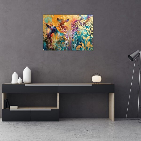 Obraz - Abstraktní malba přírody (70x50 cm)