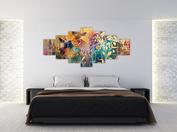 Obraz - Abstraktní malba přírody (210x100 cm)