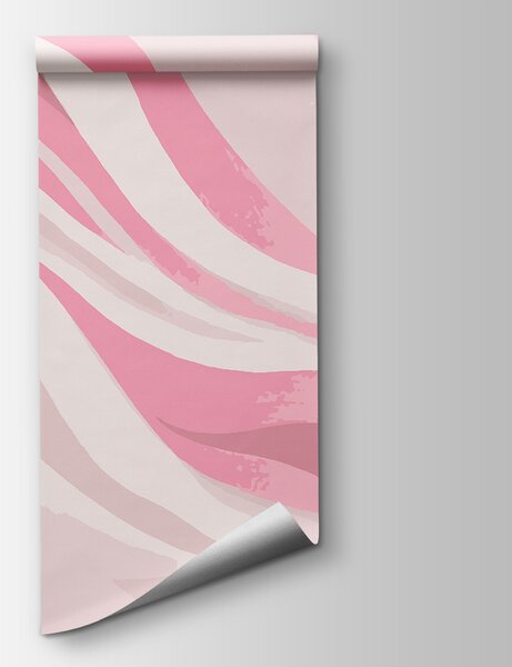 Fototapeta Růžové a bílé víry, 3D květinové fototapety, Populární fototapety, w02420 - Tapeko.co.cz