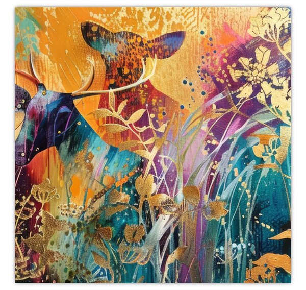 Obraz - Abstraktní malba přírody (30x30 cm)