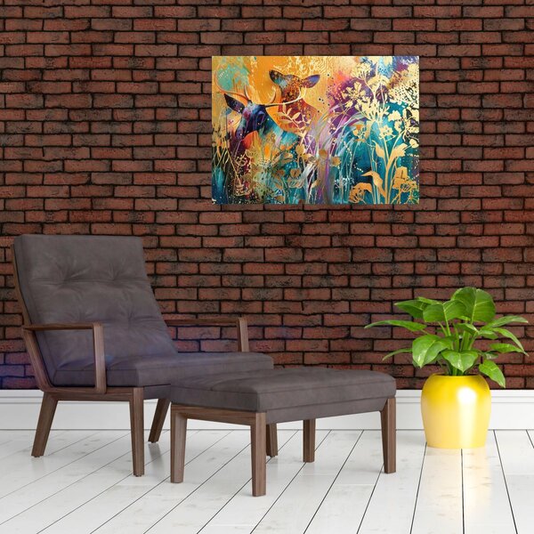 Obraz - Abstraktní malba přírody (70x50 cm)