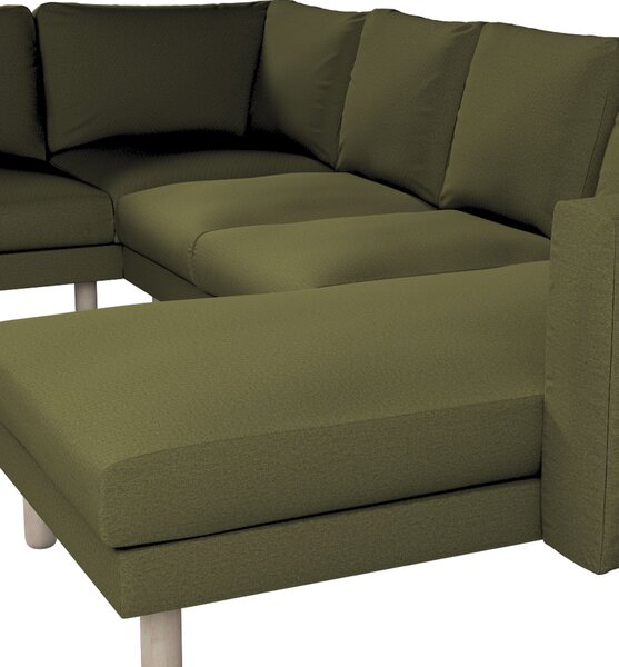 Potah na pohovku IKEA Norsborg rohová, 5-místná se šezlongem barva zelená látka pletený vzor
