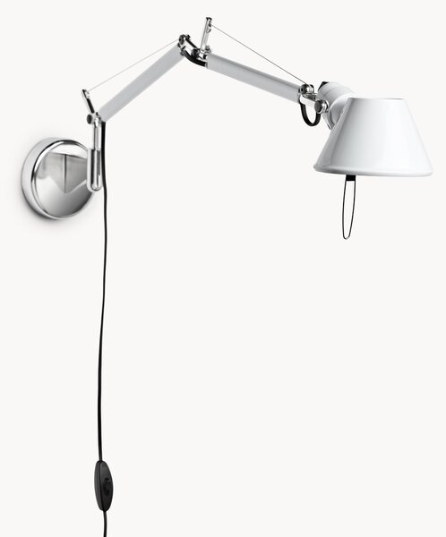Velké nastavitelné nástěnné svítidlo se zástrčkou Tolomeo Micro