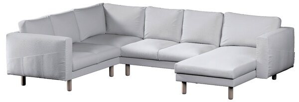 Potah na pohovku IKEA Norsborg rohová, 5-místná se šezlongem barva bílá látka pletený vzor
