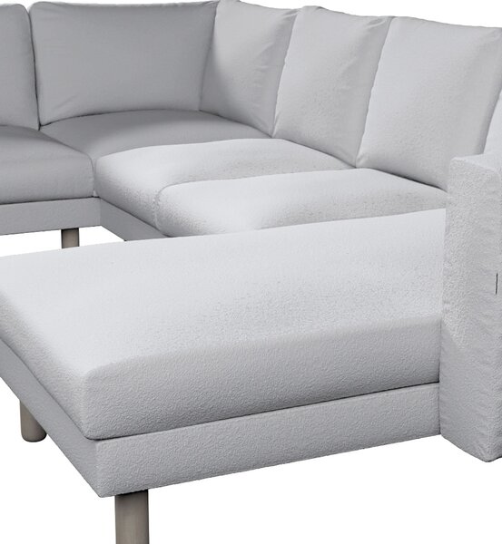 Potah na pohovku IKEA Norsborg rohová, 5-místná se šezlongem barva bílá látka pletený vzor