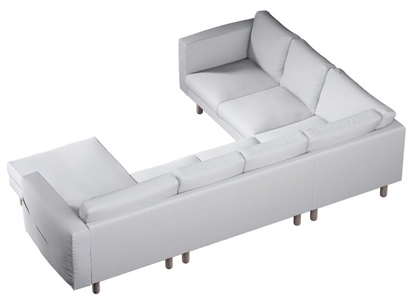 Potah na pohovku IKEA Norsborg rohová, 5-místná se šezlongem barva bílá látka pletený vzor