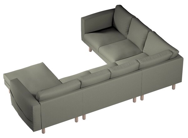 Potah na pohovku IKEA Norsborg rohová, 5-místná se šezlongem barva šedá látka pletený vzor