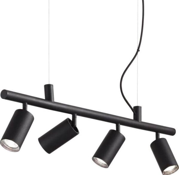 Ideal Lux - LED Lustr na lanku DYNAMITE 4xGU10/7W/230V CRI 90 černá