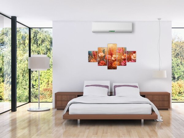 Obraz - Luční kvítí, malba (125x70 cm)
